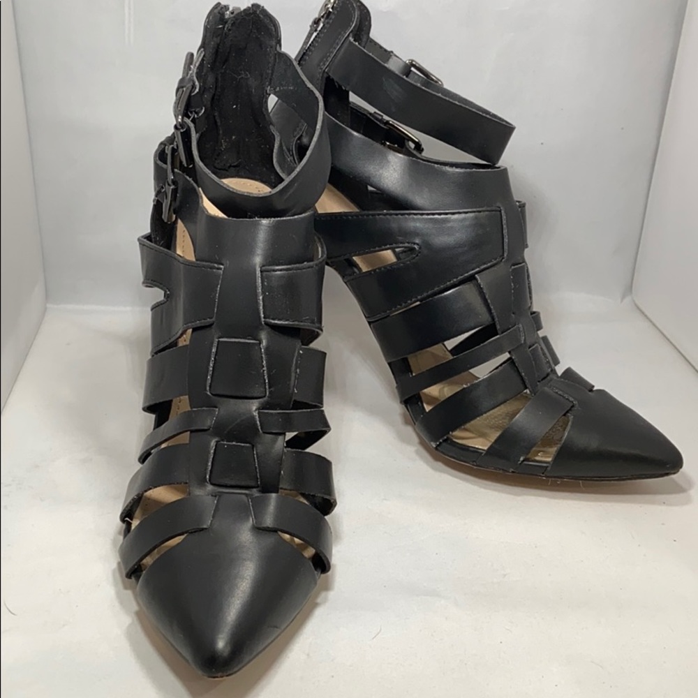 Zara Trafaluc Black Gladiators Heels 39 - Picture 3 of 8